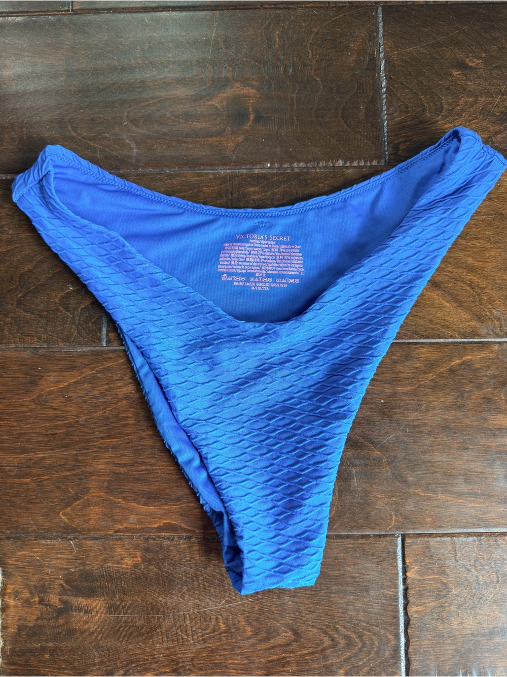 Victoria's Secret Royal Blue Textured High-Leg Bikini Bottom